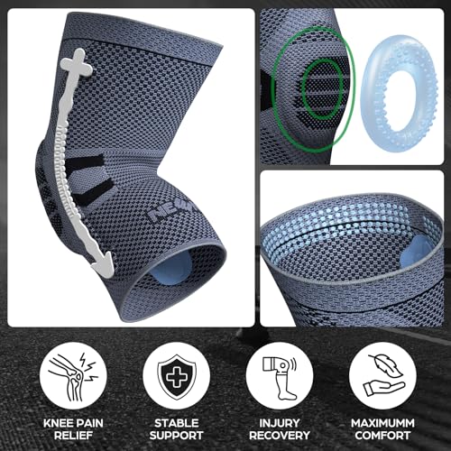 Image of NEENCA Professional Knee Brace for Pain Relief, 3XL Black