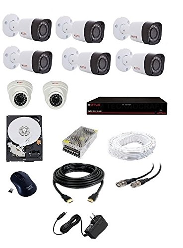 CP Plus 2.4 MP HD CCTV Camera, 8 Ch HD DVR, 6 Bullet Camera, 2 Dome Camera, 1 TB Hard Disk, 8ch Power Supply, 90 m Wire Bundle, BNC and DC Connectors-image-4