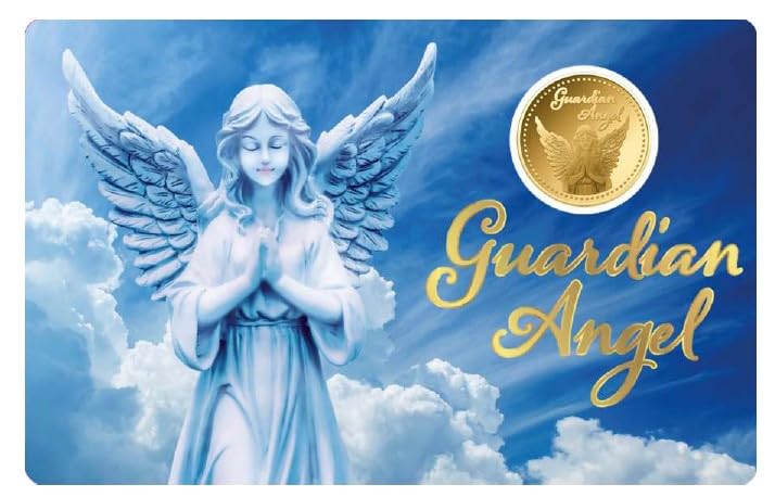DEUTSCHER MÜNZEXPRESS Guardian Angel (Schutzengel) | Feingold | Sammlermünze | Hohe Prägequalität | In Coincard | Mit Echtheitszertifikat