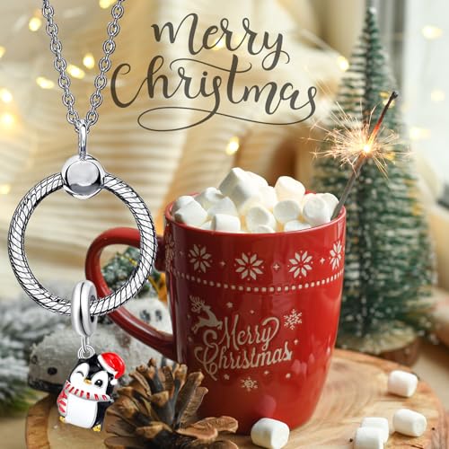 Image of Christmas Elf Deer Gingerbread Man Penguin Sweet Candy Charm for Pandora Bracelet