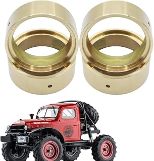 4pcs Heavy Brass Counterweight Wheel Hub Wheel Ring Clamp Rings for FMS 1/24 Power Wagon FCX24 RC Crawler Car Model Upgrade Part