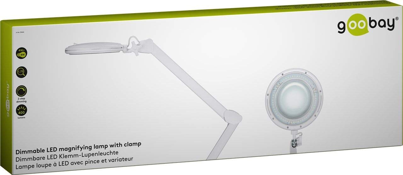 Goobay lámpara LED de lupa Pinza 2x dimmbar