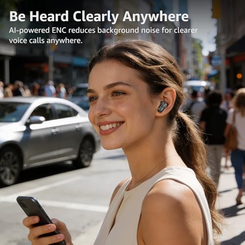 TOZO Crystal Pods Hybrid Active Noise Cancelling Wireless Earbuds, Black - image 9