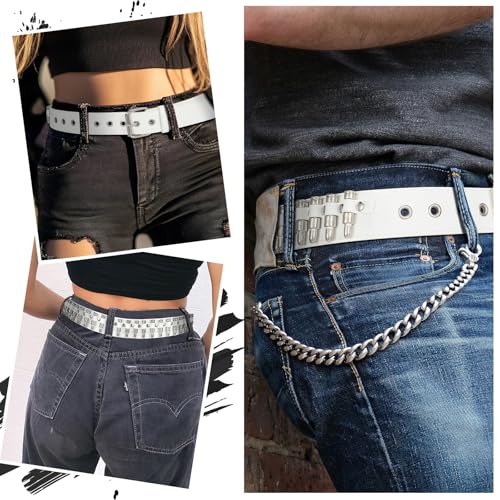 Image of Studded Belt for Women and Men Goth Metal Punk Belt Scene Style Cool Belts for Jeans