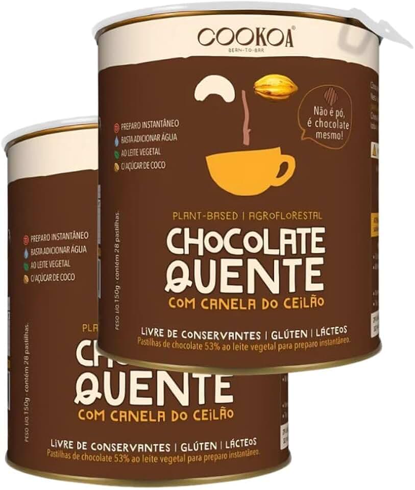 Chocolate Quente com Canela do Ceilão em Pastilha Vegano 2x 150g