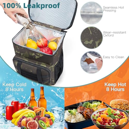 HSHRISH Kühlrucksack 30L erweiterbar auslaufsicher Wandern Camping Strand – Ansicht 5