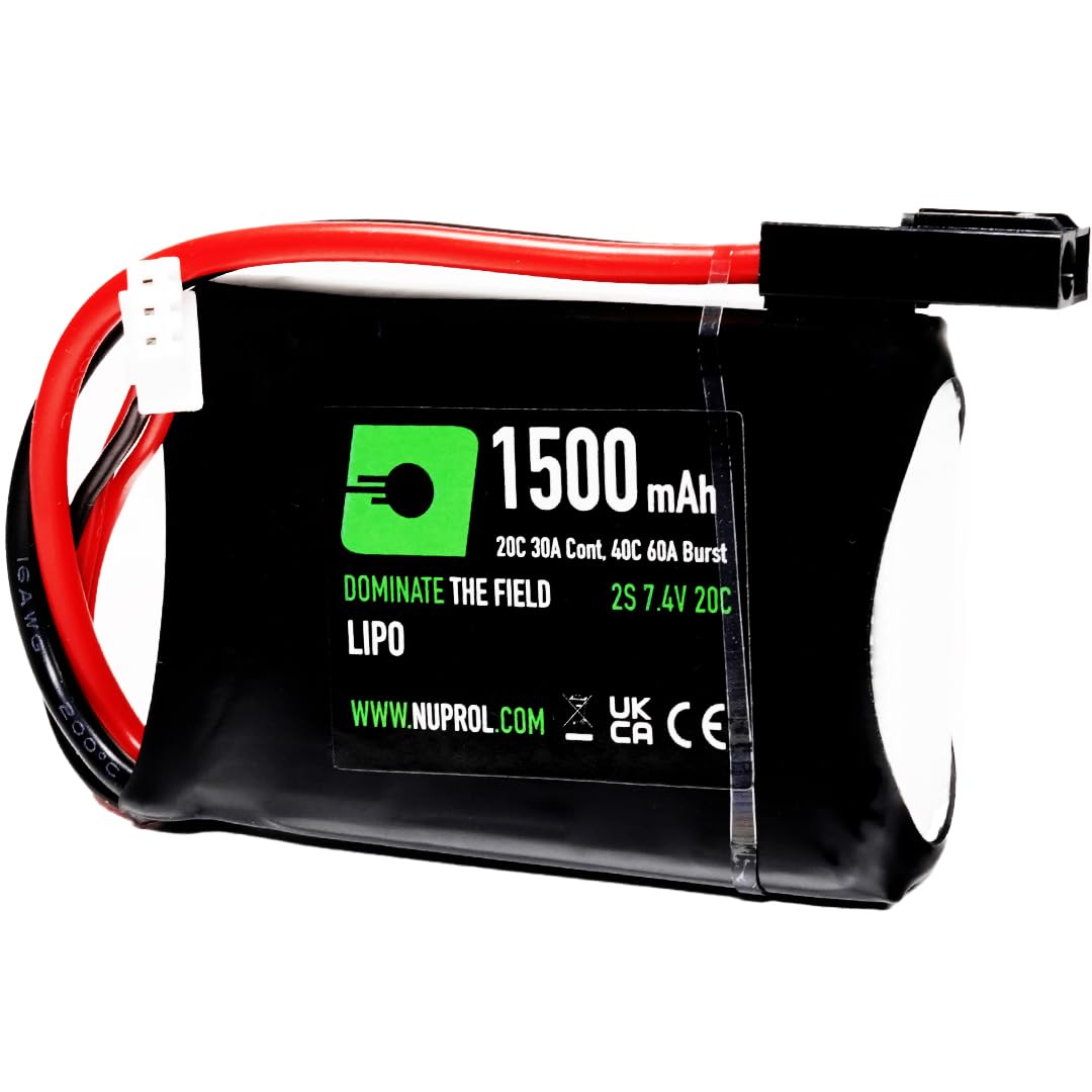 NUPROL Power - 7.4v LiPo 1500mAh 2S Mini Tamiya [Rate 20C @ 30A] [Burst 40C @ 60A] - PEQ15 Micro