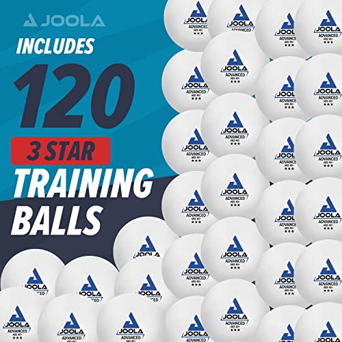 Image of JOOLA Training 3 Star Table Tennis Balls - 40+mm Regulation Bulk Ping Pong Balls for Competition and Recreational Play - Fun as a Cat Toy - Indoor and Outdoor Compatible