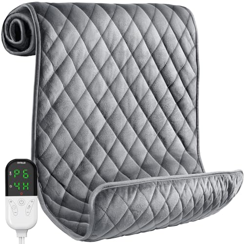 Almohadilla térmica para aliviar el dolor de espalda, almohadillas térmicas eléctricas para calambres con apagado automático y 6 niveles de calor