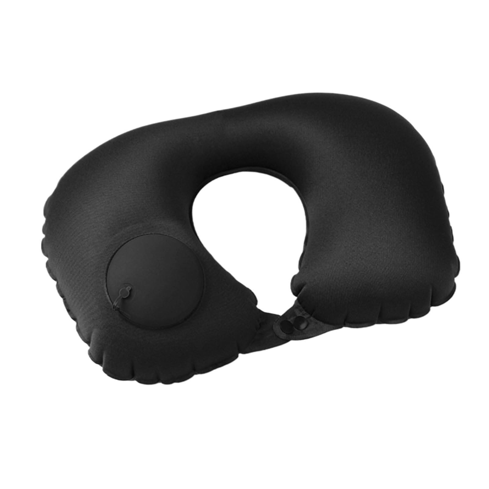 LJWDYS Inflatable Neck Pillow, Sleeping Travel Pillow for Airplane, Car, Office and Home(Black-B)