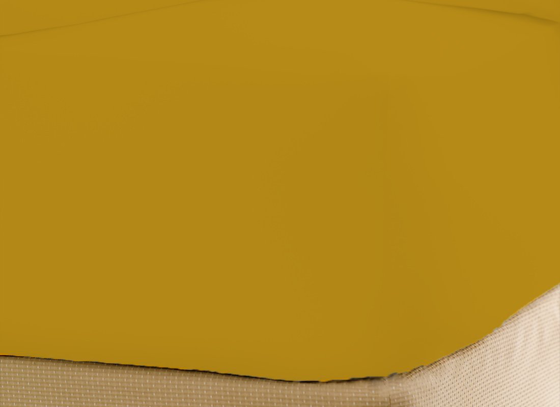 GMTEXTILE 100% Egyptian Cotton 200 TC Single Fitted Sheet, MUSTARD (90 x 190 + 23 cm)