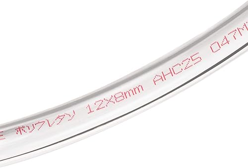 Miniatura 2 de uxcell Tubo de aire neumático, 12 mm (0.47 ") OD x 8 mm (0.31") ID 6.6 ft (6.56 pies) PU poliuretano compresor de aire tubería manguera tubo