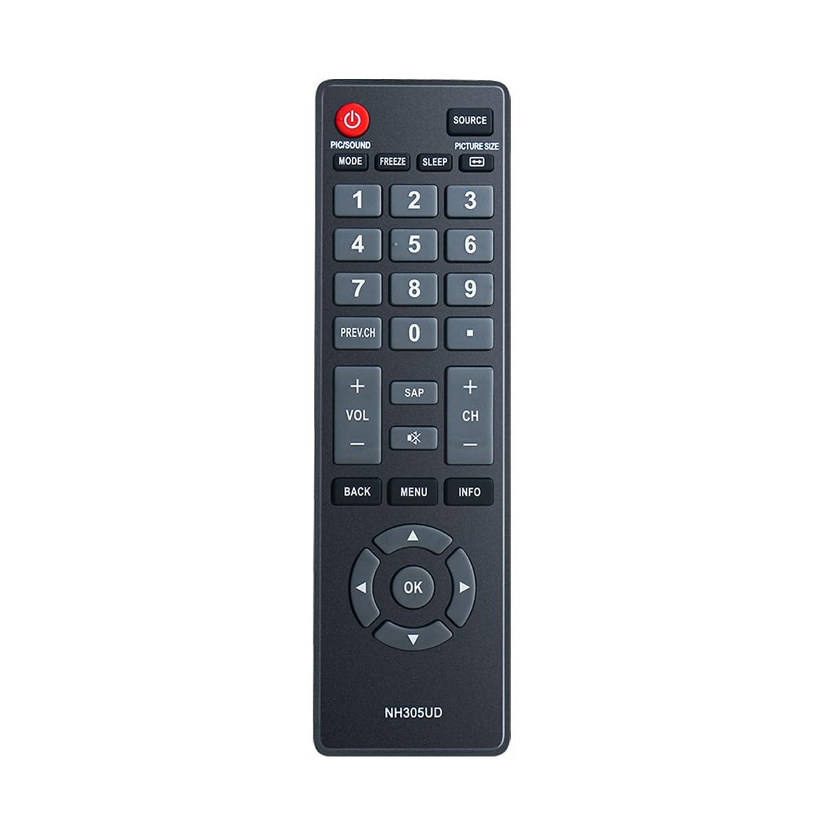 NH305UD Remote Control for Emerson TV Remote Replacement NH310UP NH301UD, Universal Remote Control for All Emerson TV LF501EM4 LF501EM4F LE240EM4 LC320EM3FA LF402EM6 LF402EM6F LF461EM4 LF461EM4A
