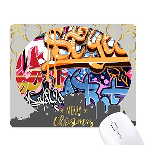 Peinture la nuit de noël tapis de souris graffiti rue pittoresque, cadeau idéal fêtes
