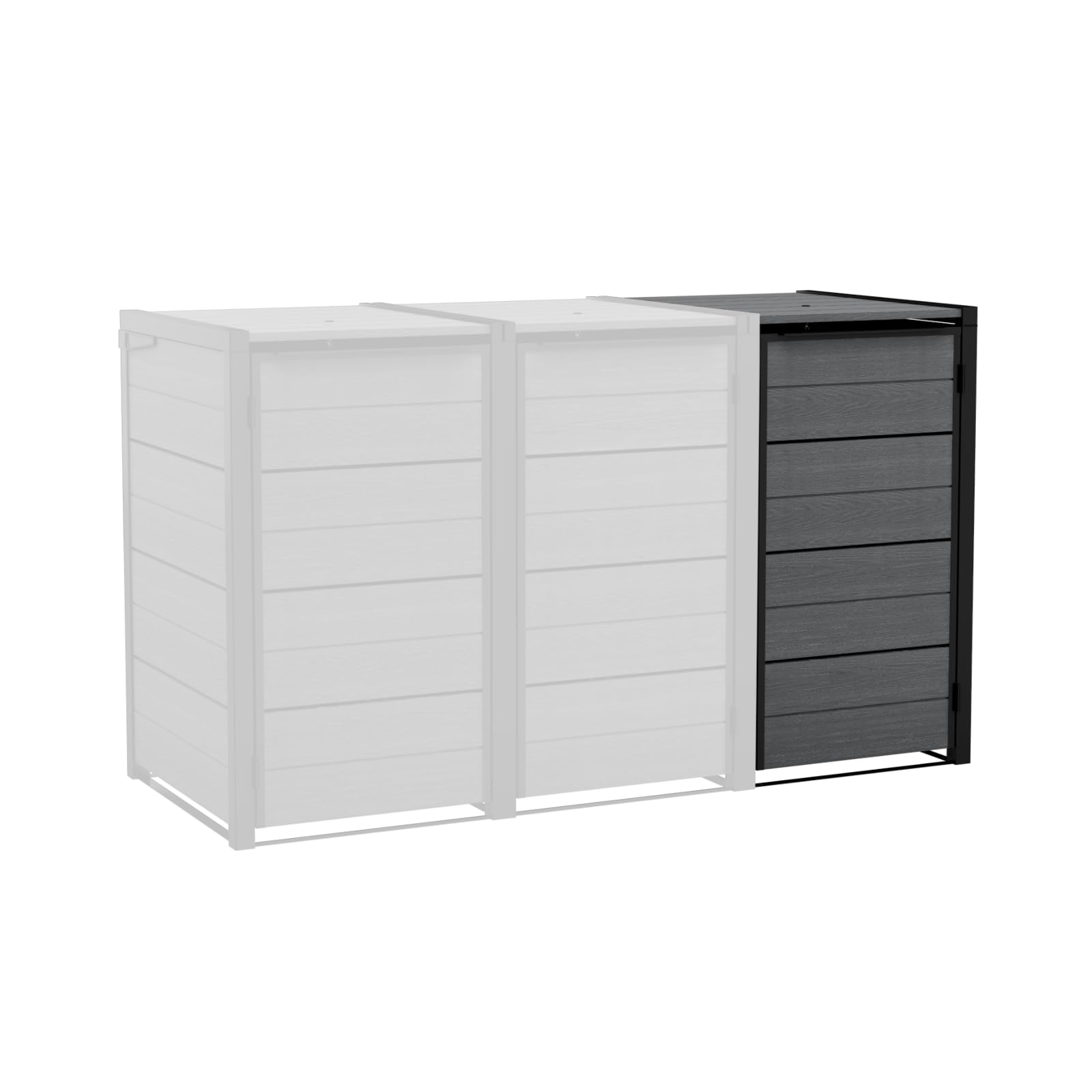 Cache-poubelle flexible et extensible Koll Living pour jardin 240L