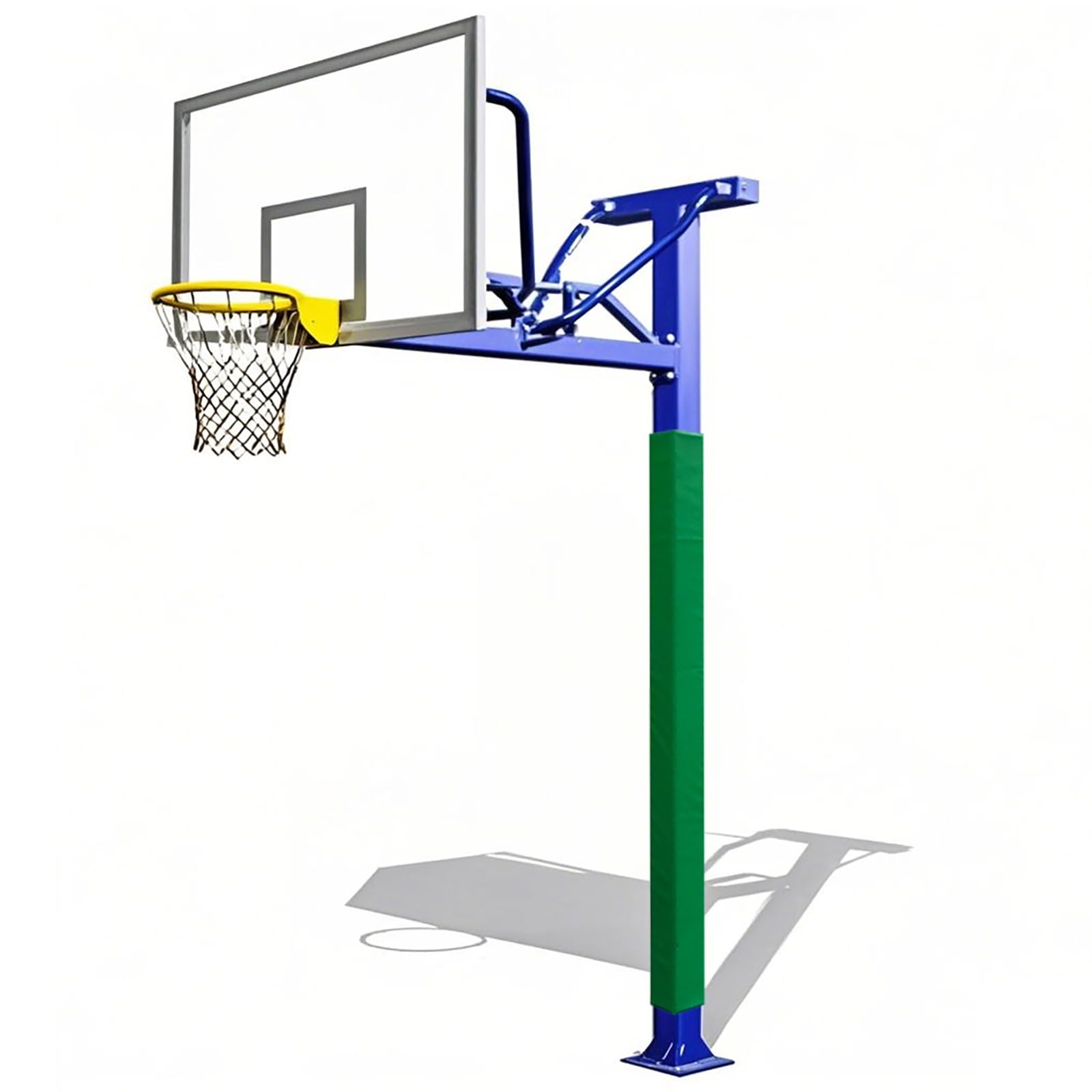 Square Pole Padding Wrap Around Interior Outside, Fits Side Length 4 5 6 7 8 9 10 Inch Metal Cement Concrete Post/ Steel Pipe, Basketball Hoop Protector/ Foam Garage Pole Padding(Green,5x5 inch)