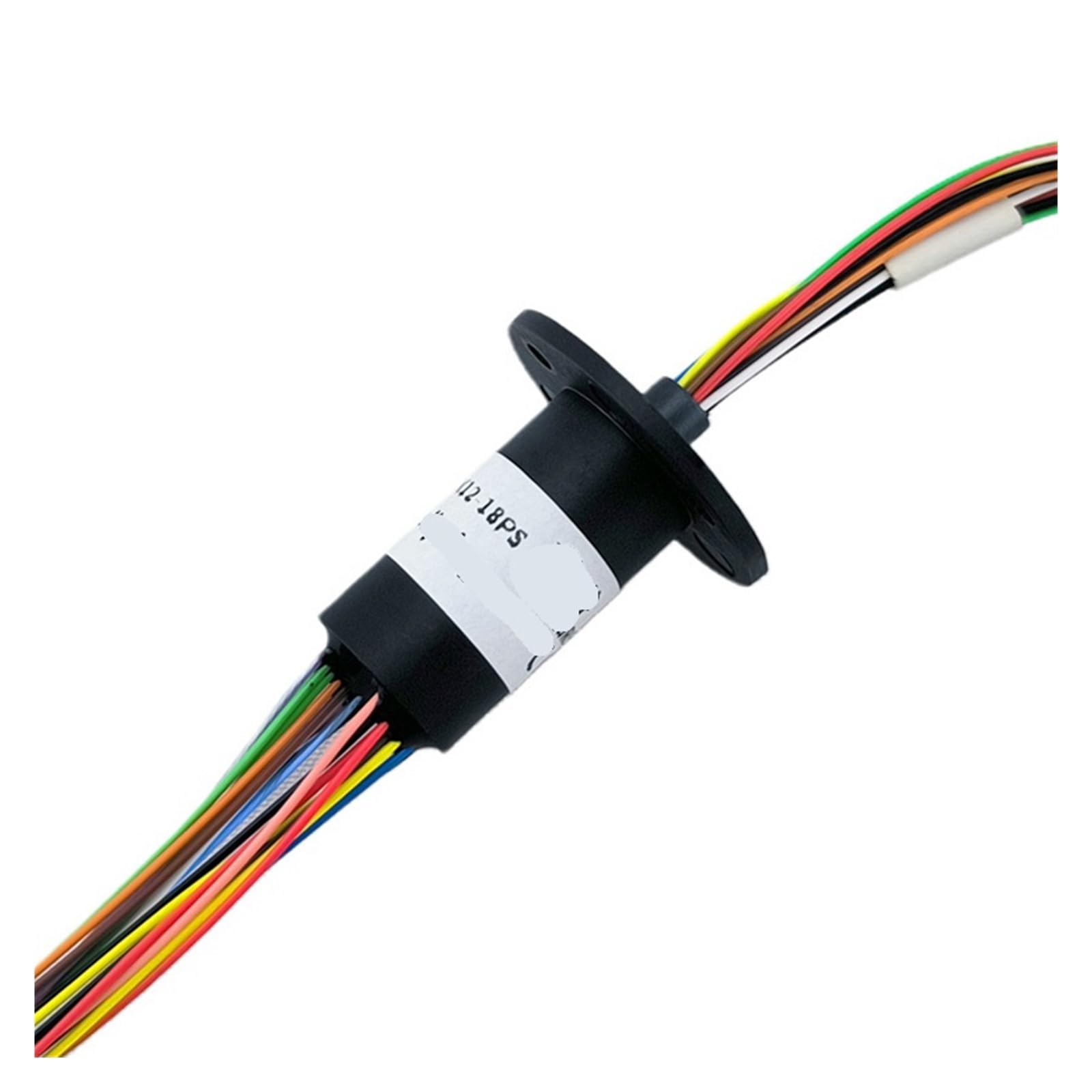 Anillo colector de brida WX12-18PS, conector eléctrico giratorio de 360 ​​grados, 18 vías, 2 A, OD12,4, anillo conductor multivía con anillo colector de tapa