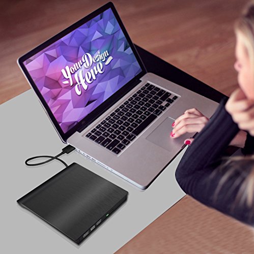 External DVD CD Drive USB 3.0,Valoin 2018 Latest Version Portable CD/DVD +/-RW Drive Slim DVD/CD ROM Rewriter Burner Superdrive for Laptop