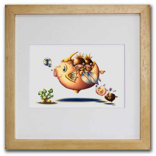 色鉛筆画・版画 養豚魚 SHOji絵画 インテリア 壁掛け アート ポスター フック 海 ピカソ 額縁