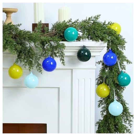 FoldTier 9 Pcs 3 Inch Opaque Glass Christmas Ball Ornament Set Christmas Tree Decoration Hanging Multi Solid Color Hand Made Ball for Xmas Tree Wreath Home Decor Wedding (Cool Color)