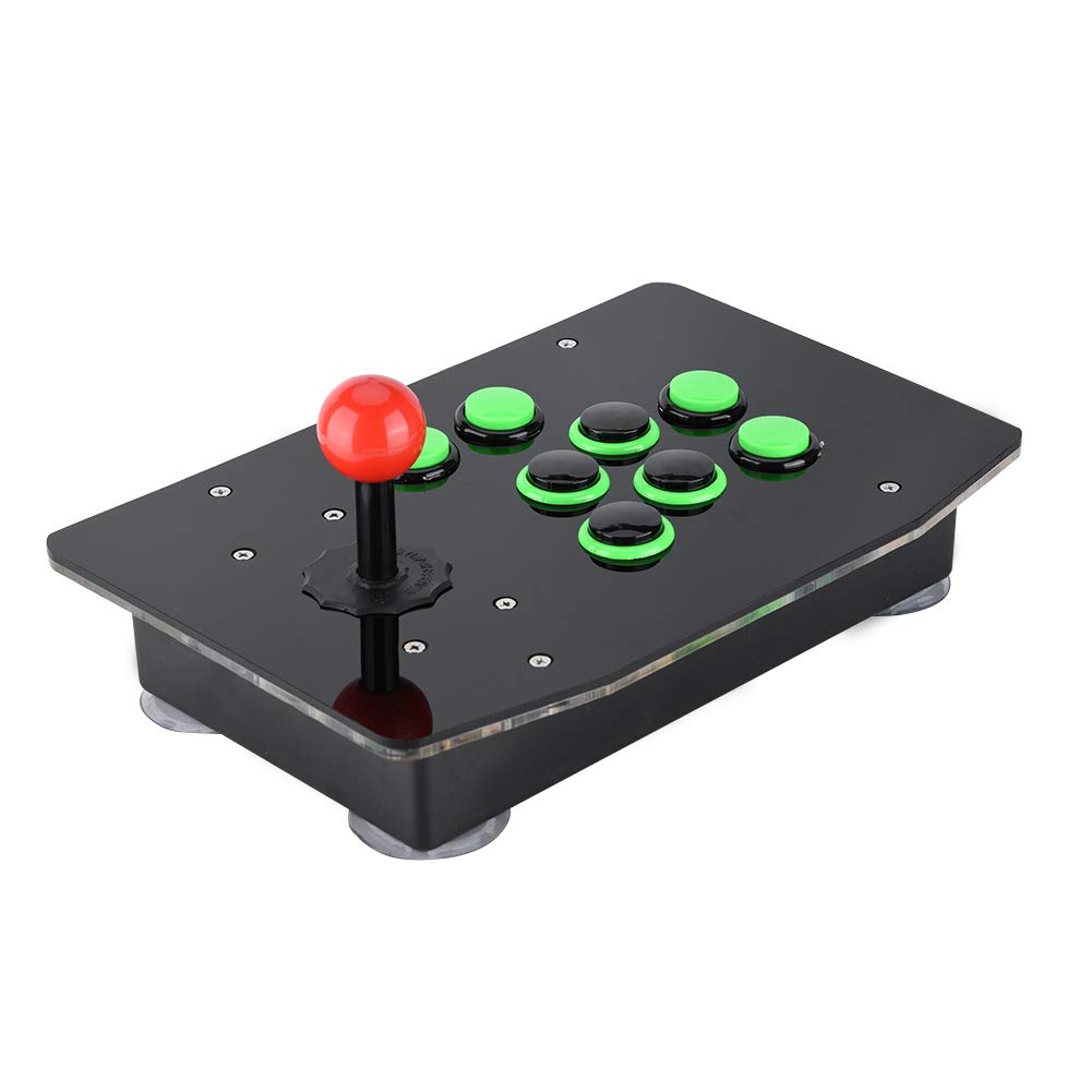 Pongnas Consola de Juegos de Lucha USB, Mando sin Retardo para PC, Compatible con Múltiples Plataformas, Soporte para 2 Jugadores
