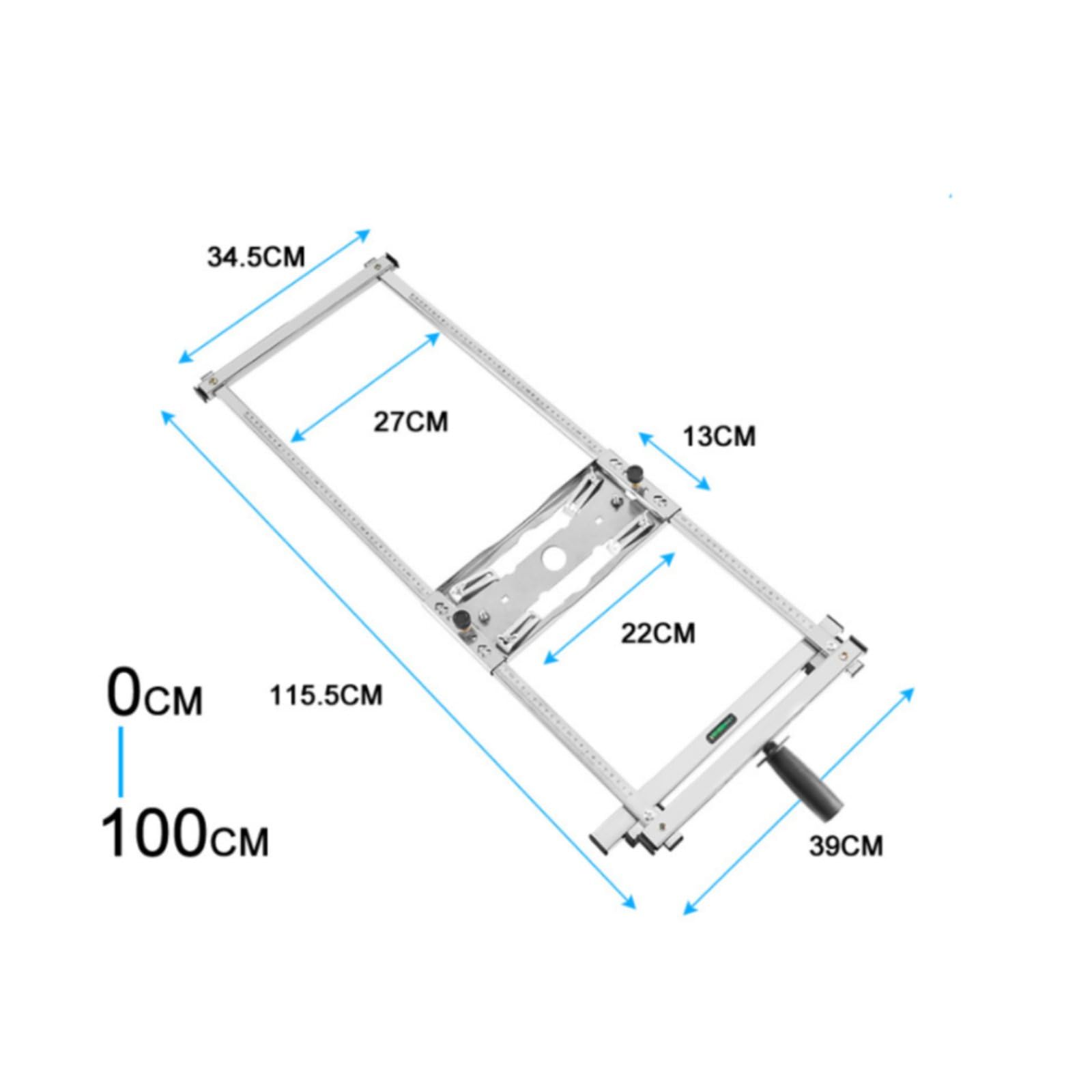 F Fityle Guía de de Acero Inoxidable para Corte de Madera con Marcas Duales de Alta Precisión Ajuste de Rango y Base Horizontal Firme Compatible con s, Extra Largo 4-5 Inch