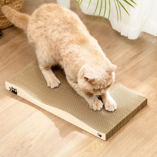 Conlun - Kattklösebräda - Omvändbar klösmatta med premiumtextur, langlebige Kratzpappe für Katzen, doppelseitig & recycelbar, mit Katzenminze Conlun - Kattklösebräda - Omvändbar klösmatta med premiumtextur, langlebige Kratzpappe für Katzen, doppelseitig & recycelbar, mit Katzenminze