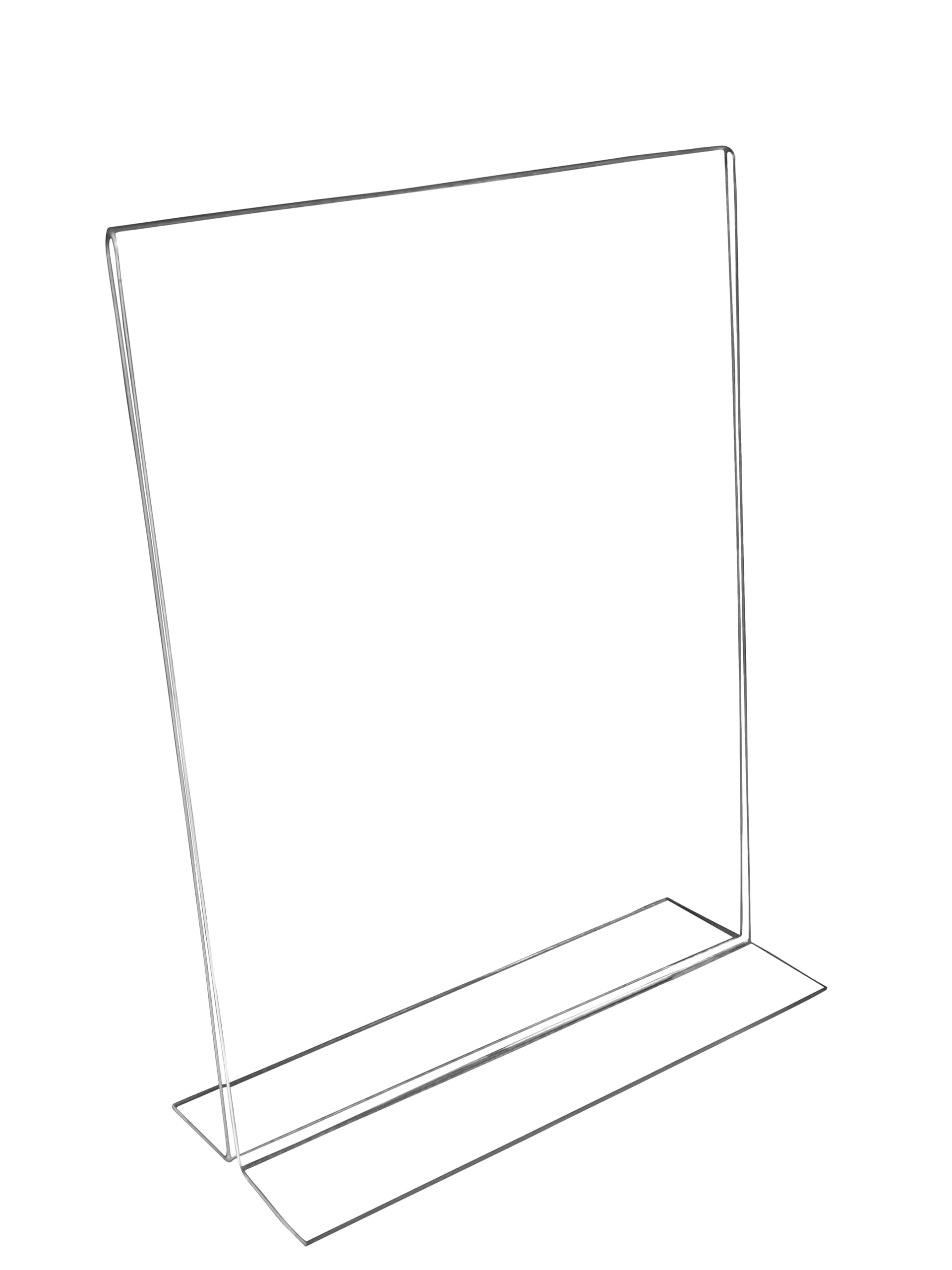 Acrylic Sign Holder T-Shape Double-Sided Portrait Menu Ad Frame Display Stand for Restaurants, Promotions, Photos, and Classrooms (5x7 inch) (Pack of 1)