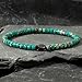 SHINUS BOHO Dainty Emerald Beaded Bracelet Handmade Bracelets For Men Women,Fashion Healing Crystal Gemstone Jewelry Gift.