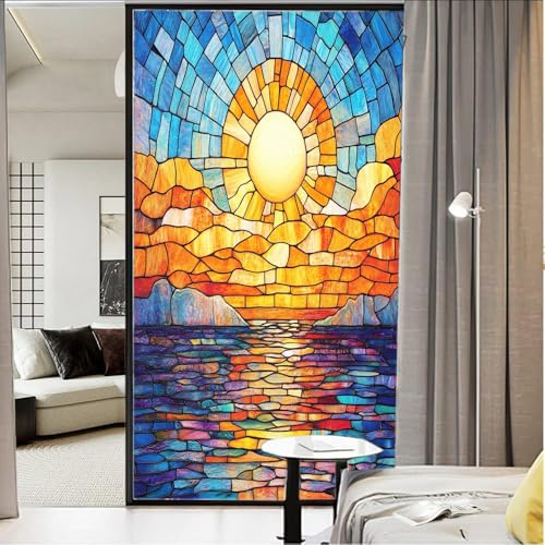 Vinilo decorativo para ventana opaco textura geométrica 31.5x47.2 in miniatura 3