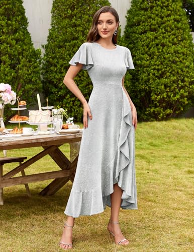 Image of BeryLove Womens Wedding Guest Dress Sequin Formal Dresses for Women | Stunning evening gowns for women suitable for prom homecoming bridesmaid and mother of the bride formal events