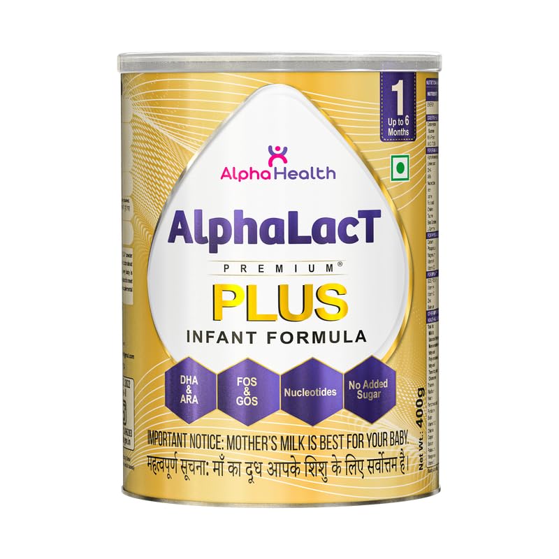 Alphalact Premium Plus Stage 1 Infant Formula – 400g | Advanced Nutrition for 0-6 Months | DHA & Prebiotics Enriched-image-35