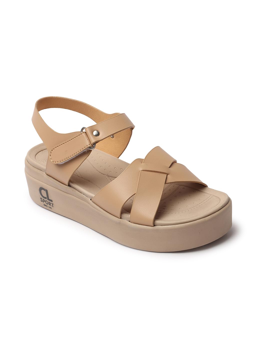 Carlton London Sports Womens CL-SB-W-20 Comfortable Flatform Heel Beige Sandal-4 Kids UK (B0CFHC4L3M) Amazon Price History, Amazon Price Tracker