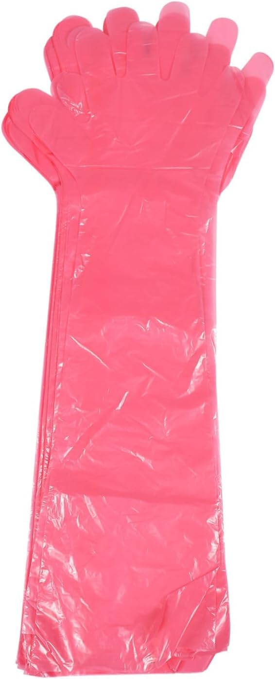 Guantes desechables para ganado de brazo largo, pack de 50 piezas gruesas