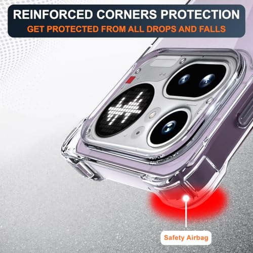 Image of CEDO Cover for Nothing Phone 4a Pro (5G) | Camera Protection Shockproof Bumper-Edge | 360 Degree Protection Acrylic Crystal Clear TPU+PC | Transparent Back Case Backcover (Transparent)