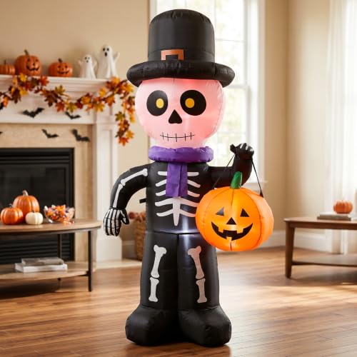 DROFELY 4FT Halloween Inflatable Skeleton Ghost Inflatable Decoration - image 5