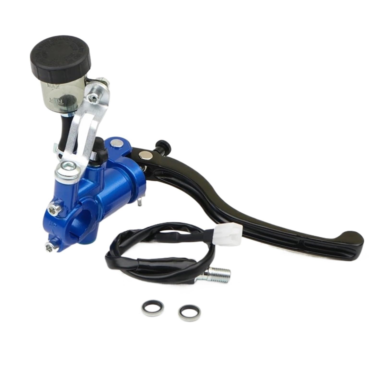 Hsyduhae Blue Right Motorbike Brake Levers Fit For Yamaha For Kawasaki For Suzuki Universal 17.5Mm Brake Clutch Pump Lever Radial Master Cylinder 7/8" 22Mm(Blue Right)