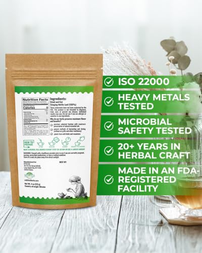 Image of 4 oz. Dried Nettle Leaf Tea Ortiga Planta Nettle Herb Bulk Stinging Nettle Leaf Herb Tea (Urtica dioica) - 113g Stinging Nettle Leaves Herbal Tea ortiga verde te