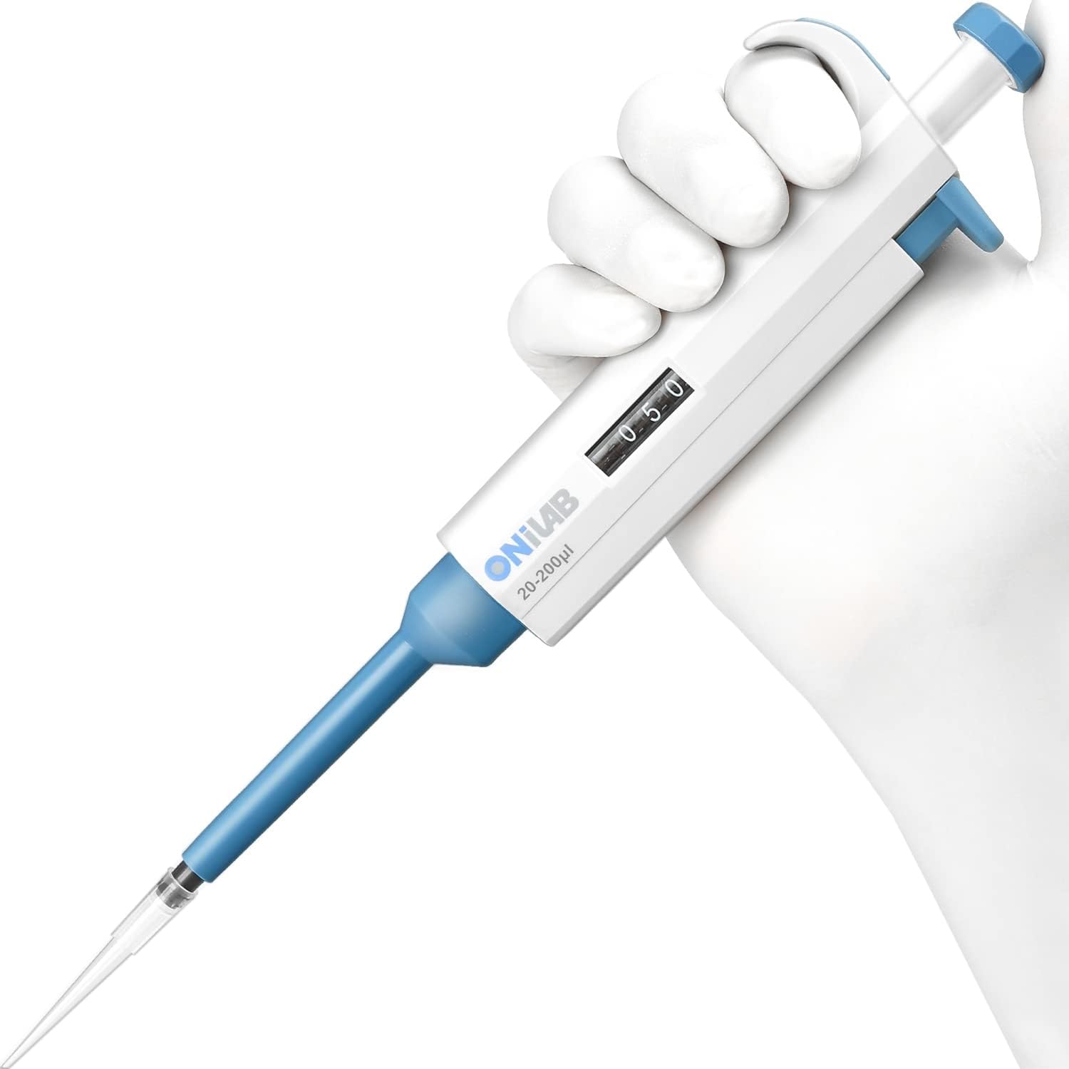 ONiLAB 20-200 μl laboratoryjna pipeta jednokanałowa, naukowa mikropipeta laboratoryjna, regulowana objętość, wysoka precyzja, pipeta