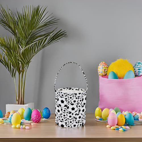 Image of Soccer Easter Basket for Kids Baby Boys and Girls Cute Toy Storage Organizer Bin Box Easter Dinosaur Room Decor(Soccer)