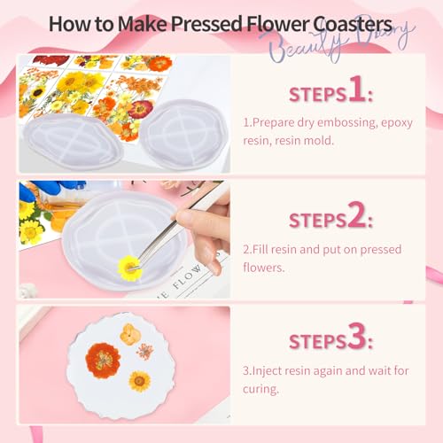 Image of 169Pcs Fall Dried Pressed Flowers for Resin, Real Natural Dry Floral Butterfly Decor for DIY Art Crafts, for Epoxy Resin Jewelry Molds Candle Jewelry Crafts