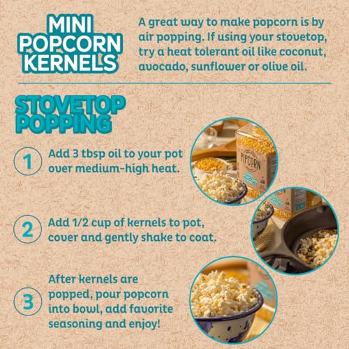 Pipcorn Heirloom Mini Popcorn Kernels By Pipcorn - 44 Oz Jar, Unpopped Popcorn, Healthy, Non-Gmo, Vegan, Gluten Free Snacks thumb #1