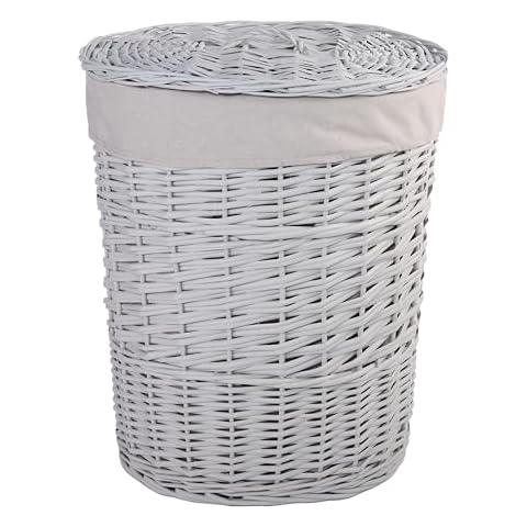 Wickerfield Light Grey Oval Laundry Basket Cover
