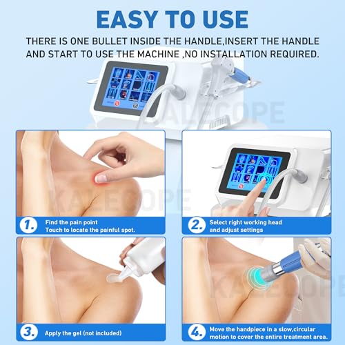 Image of Shockwave Therapy Machine for Muscles and Joints, Full Metal Host for Stable and Stronger Energy Output, Safe and Easy to Use,Non-Invasive, No Side Effects