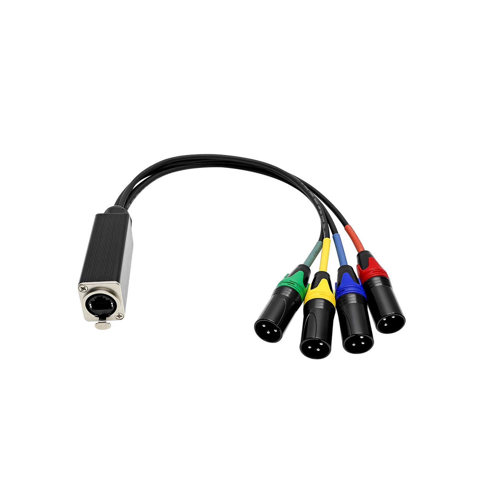 Cavo Estensore Audio Professionale da XLR a RJ45 a 4 per la Trasmissione del Suono a Lunga Distanza per la Registrazione Sul Palco e in Studio (XLR maschio)