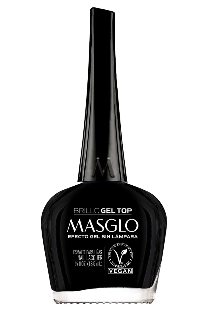 MASGLO Tradicional – Nail Polish Top Coat Gel Effect, Up to 7 Days of Wear, High-Coverage & Glossy Finish – (0.5 oz)