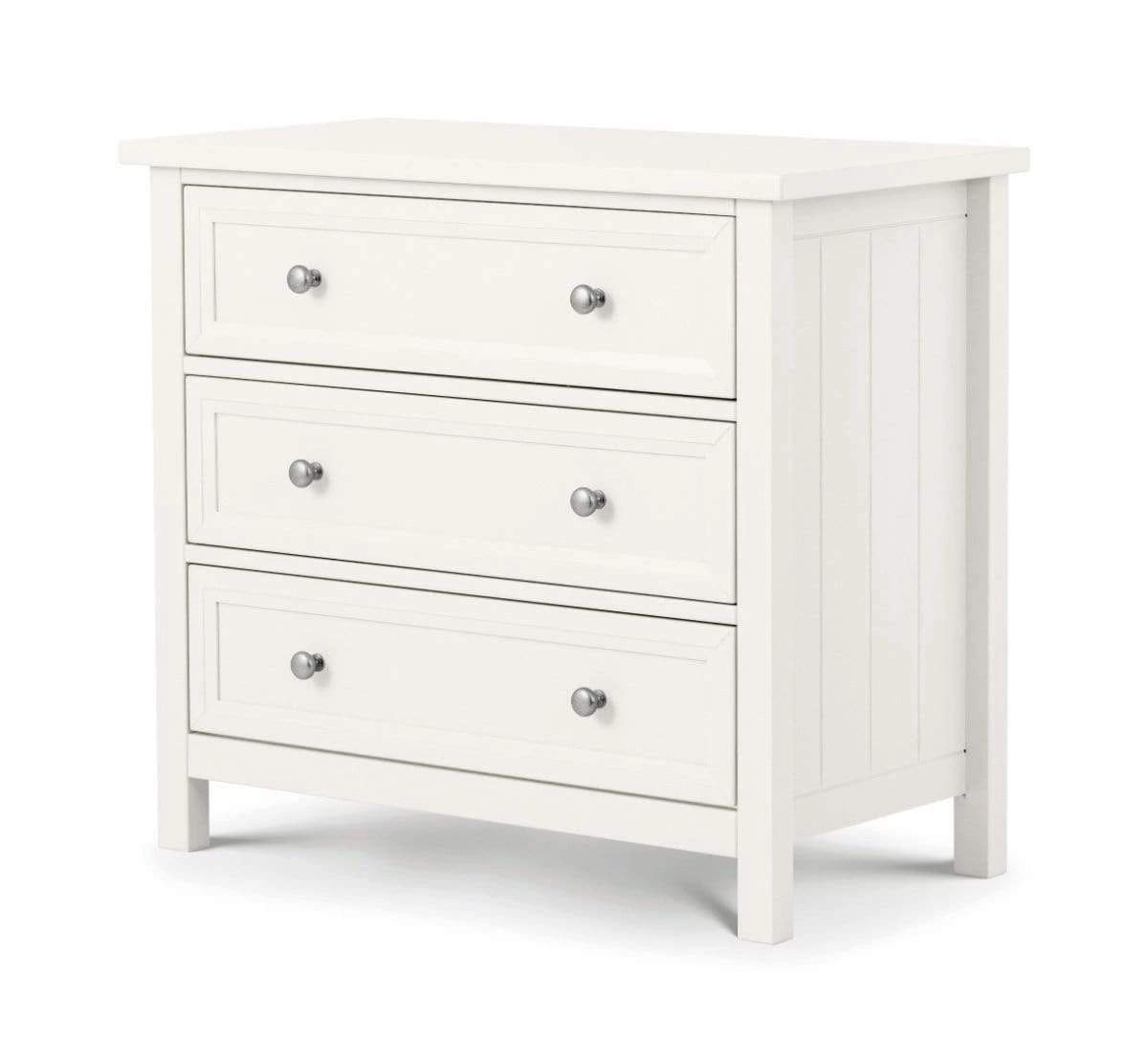 B&Q -  Maine 3 Drawer Wide ChestSurf White