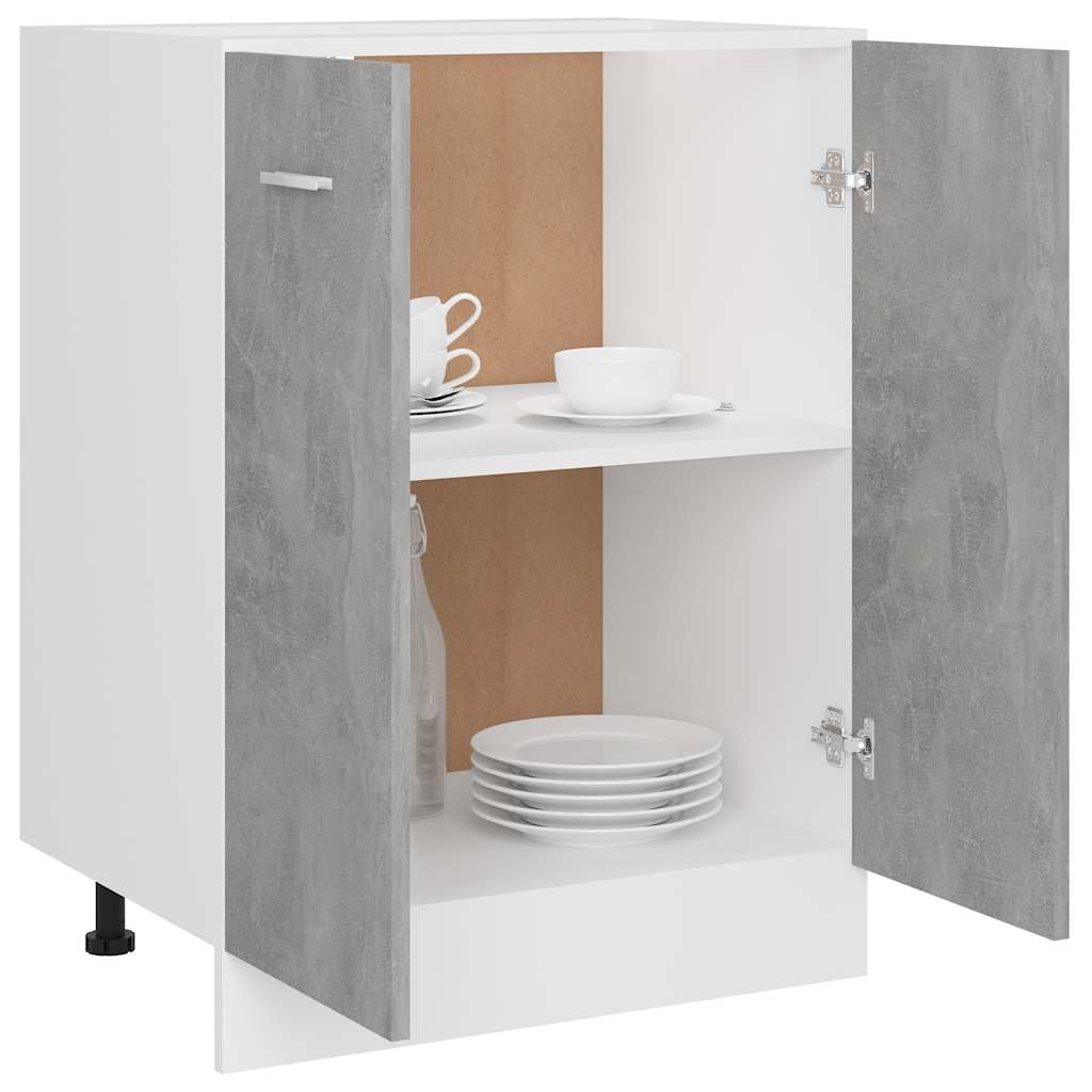 Armario bajo Lyon Gris Hormigón 60x46x81,5 cm Madera de ingeniería