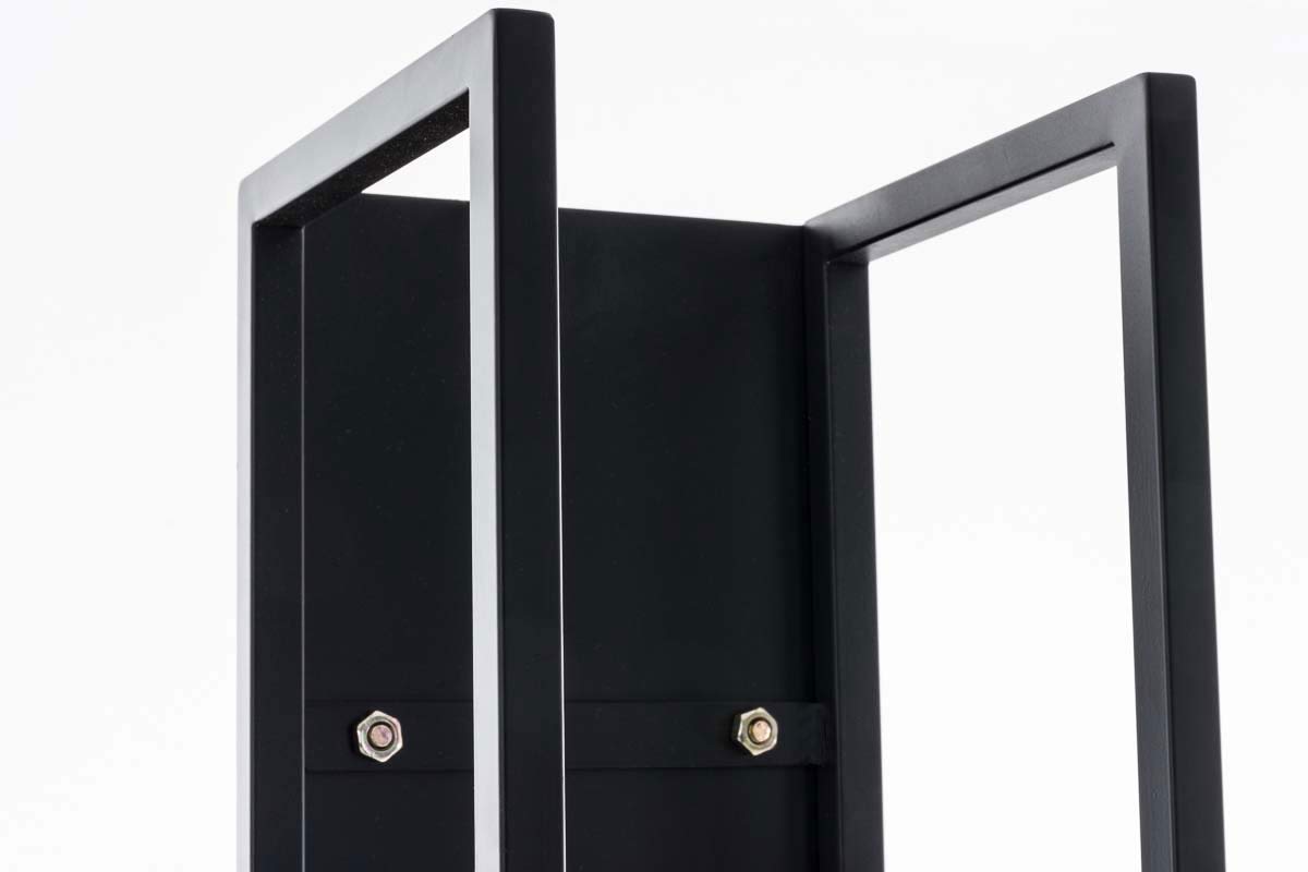CLP Estantería Interior para Leńa Spark I Estantería De Almacenamiento para Leńa I Soporte De Almacenamiento En Acero Inoxidable o Metal I, Color:Negro/Mate, Tamańo:80 cm