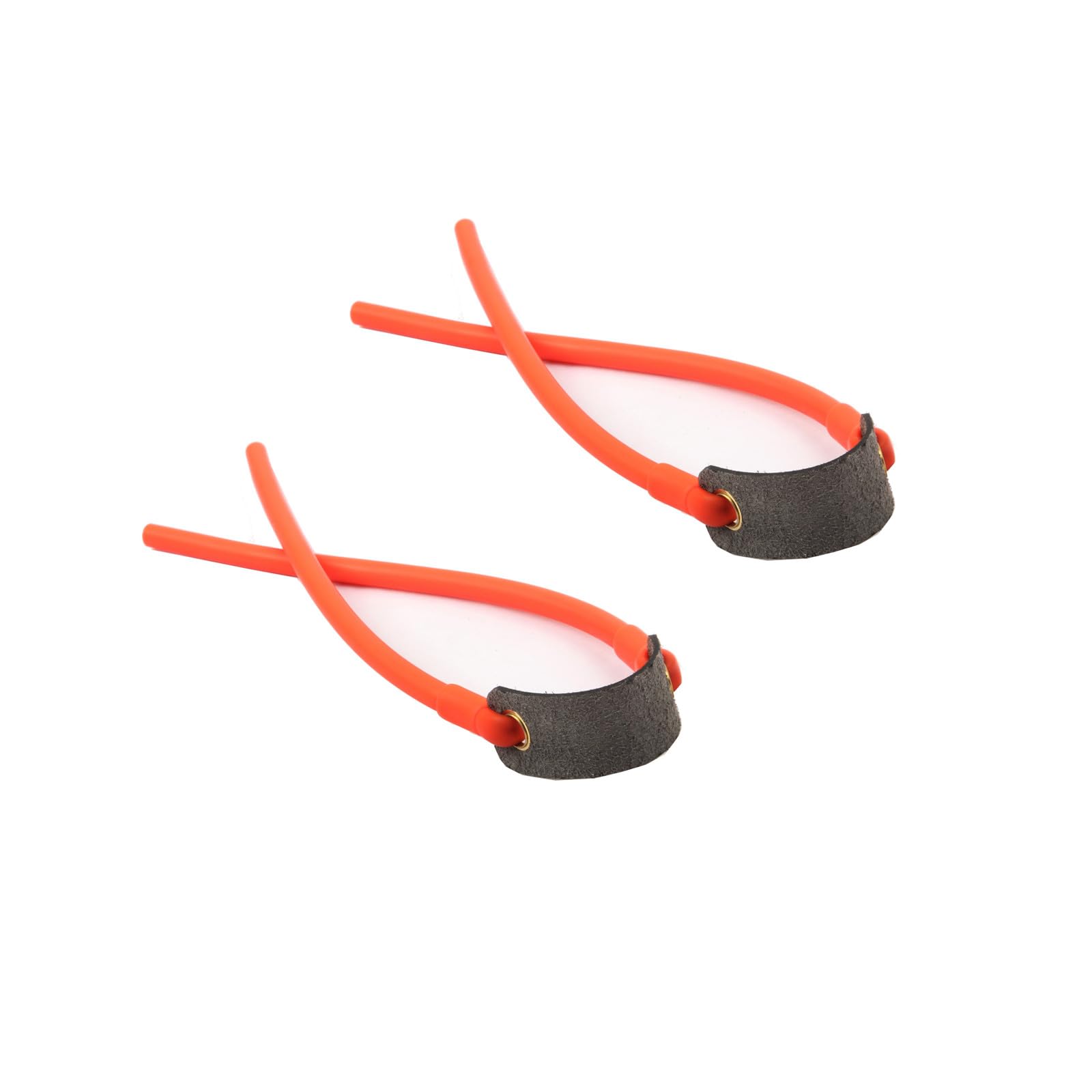 BODYA 2Pcs Powerful Hunting Shooting Slingshot Natural Rubber Bands Tubes Sling Catapult, Orange